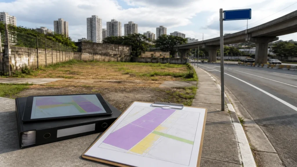Momento de onde consultar: geosampa, legislação e canais da prefeitura durante atividade de zoneamento para comércio.